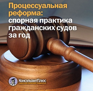 Процессуальная реформа: спорная практика гражданских судов за год